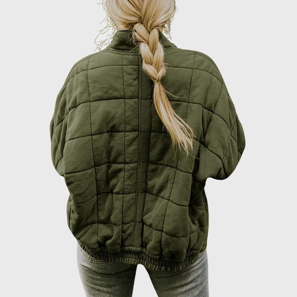 Women's Quilted Oversized Bomber Jacket