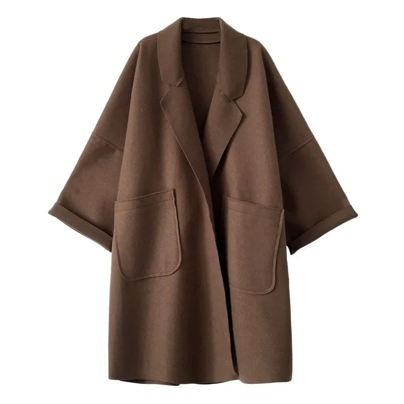 Women's Oversized Wool Blend Trench Coat