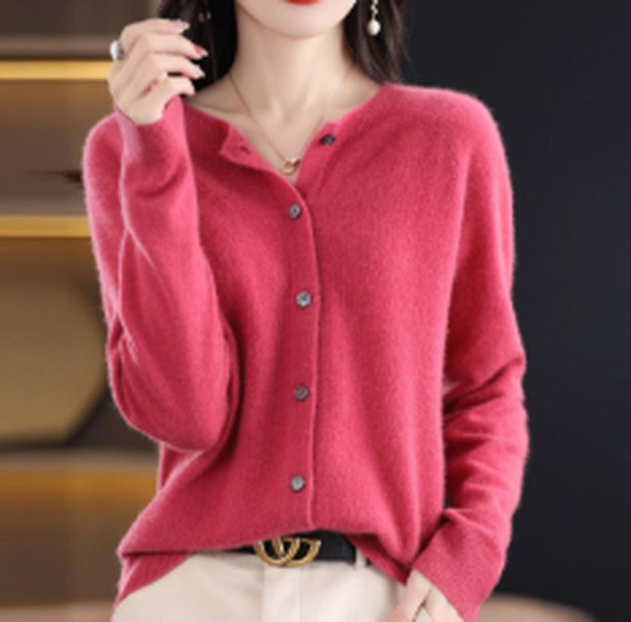Women's Button-Front Relaxed Fit Cardigan