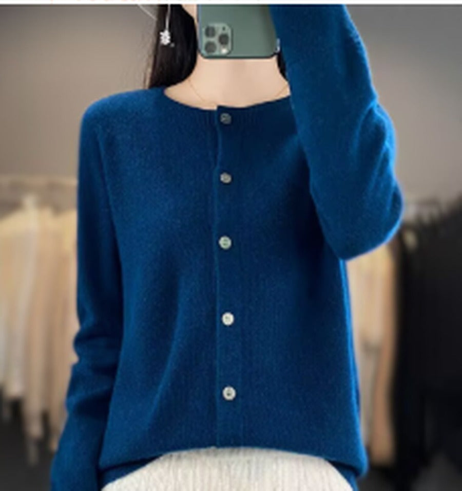 Women's Button-Front Relaxed Fit Cardigan