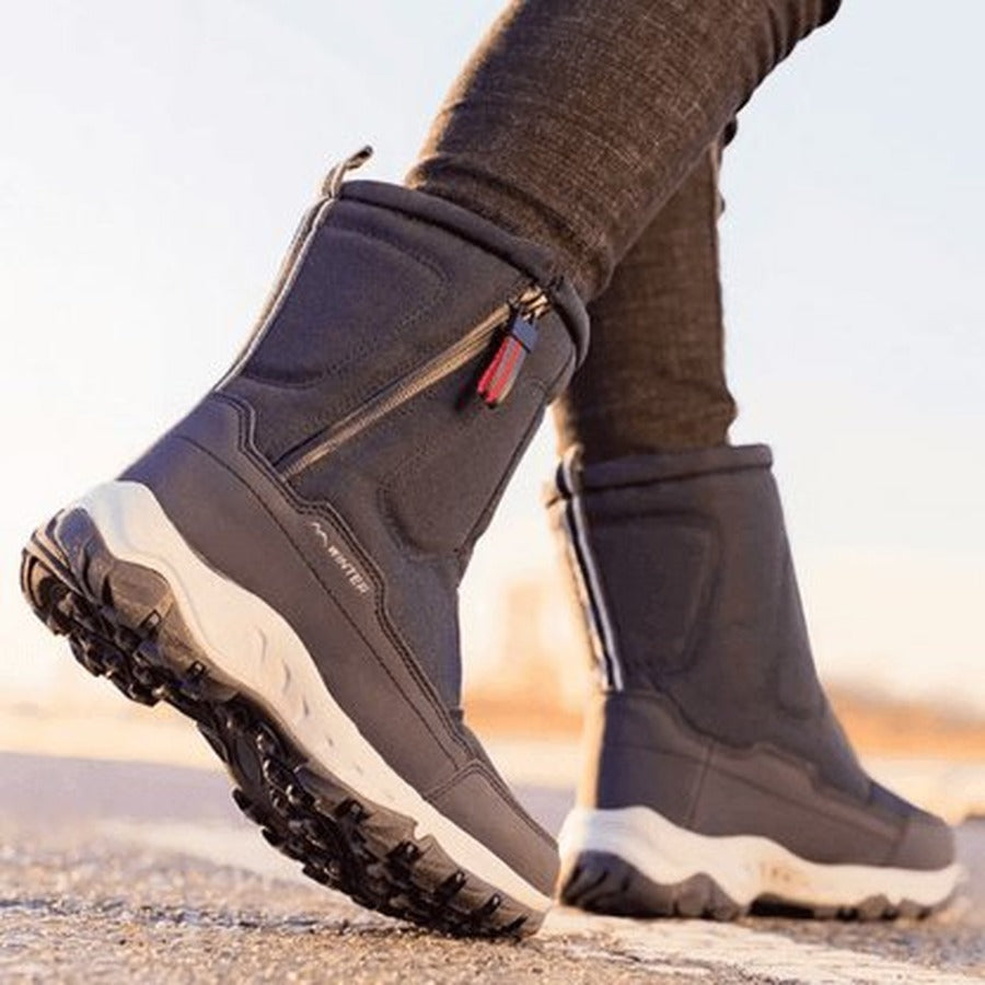 Men's Insulated Side-Zip Non-Slip Winter Boots