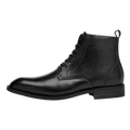 Men's Leather Lace-Up Ankle Boots - Black