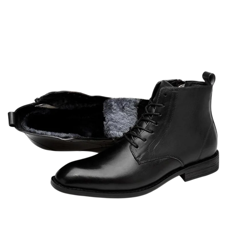 Men's Leather Lace-Up Ankle Boots