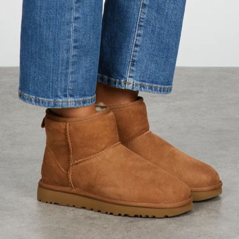 Women's Fleece-Lined Pull-On Ankle Boots