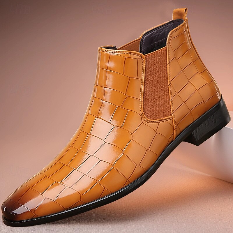 Men's Chelsea Ankle Boots with Stretch Side Panels