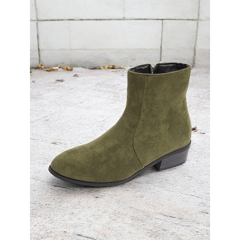 Women's Tailored Low Block Heel Ankle Boots