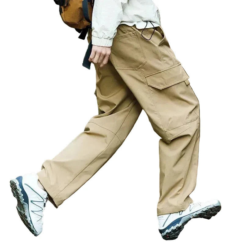Men's Water-Resistant Straight-Leg Hiking Cargo Trousers