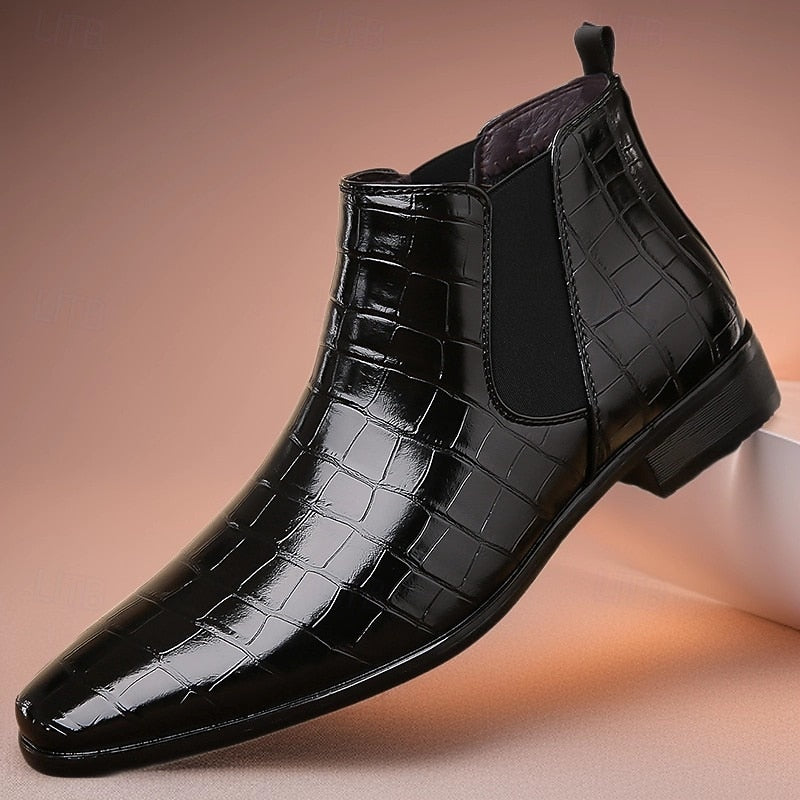 Men's Chelsea Ankle Boots with Stretch Side Panels