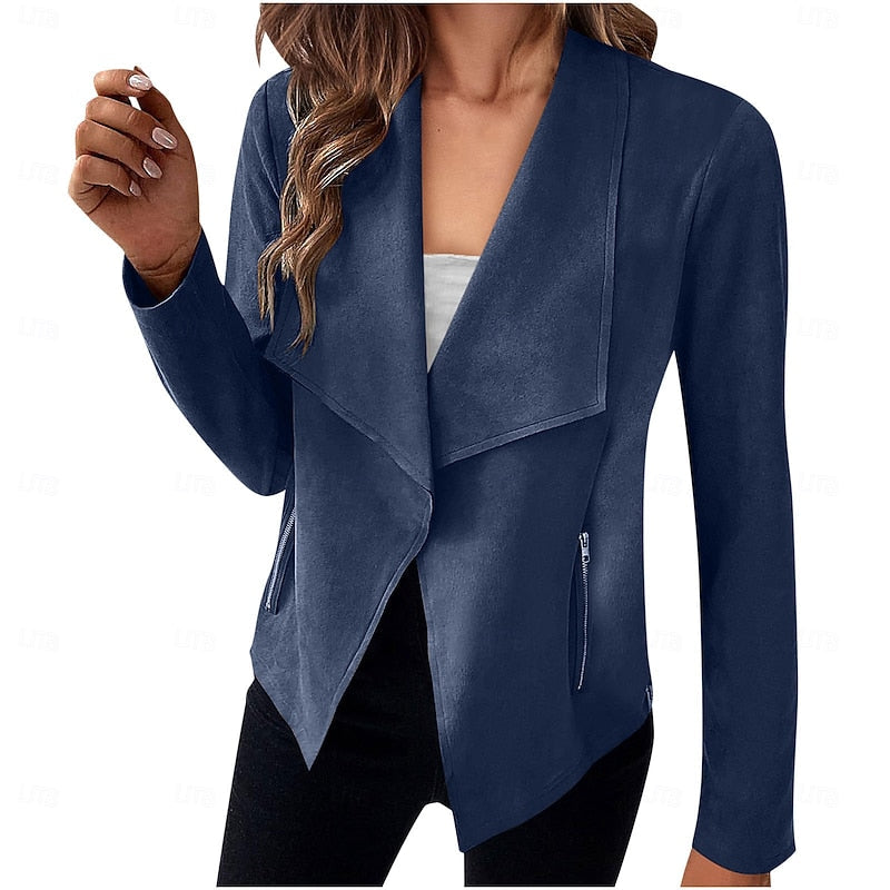Women's Draped Open-Front Lightweight Jacket