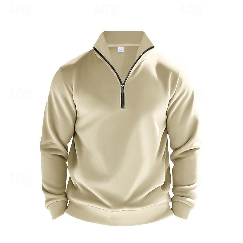 Women's Classic Quarter-Zip Relaxed Pullover Sweatshirt