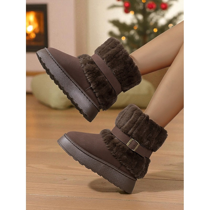 Women's Fur-Trimmed Ankle Boots