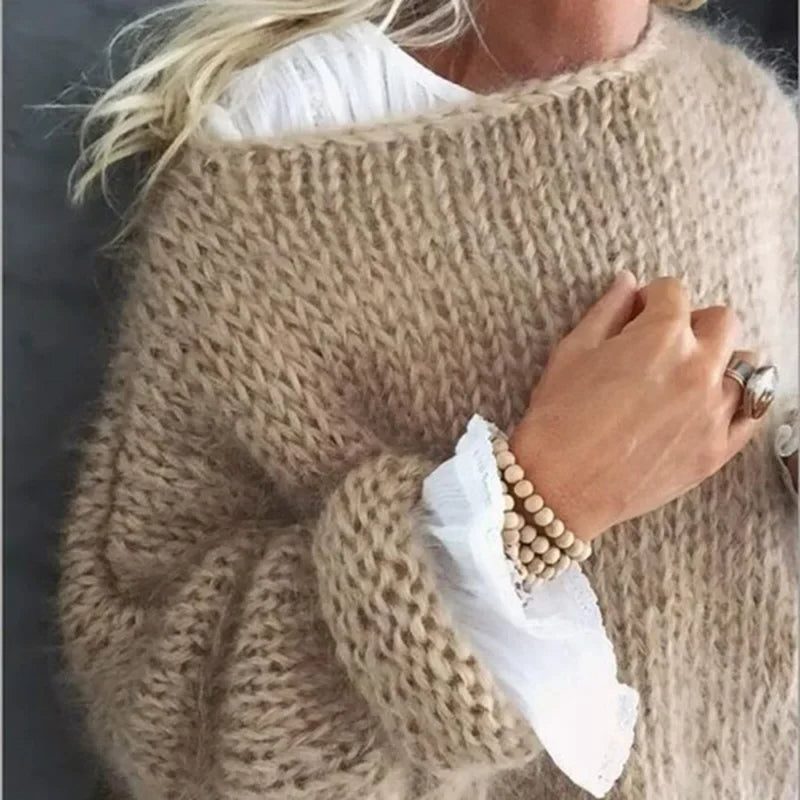 Women's Mohair Knit Oversized Sweater