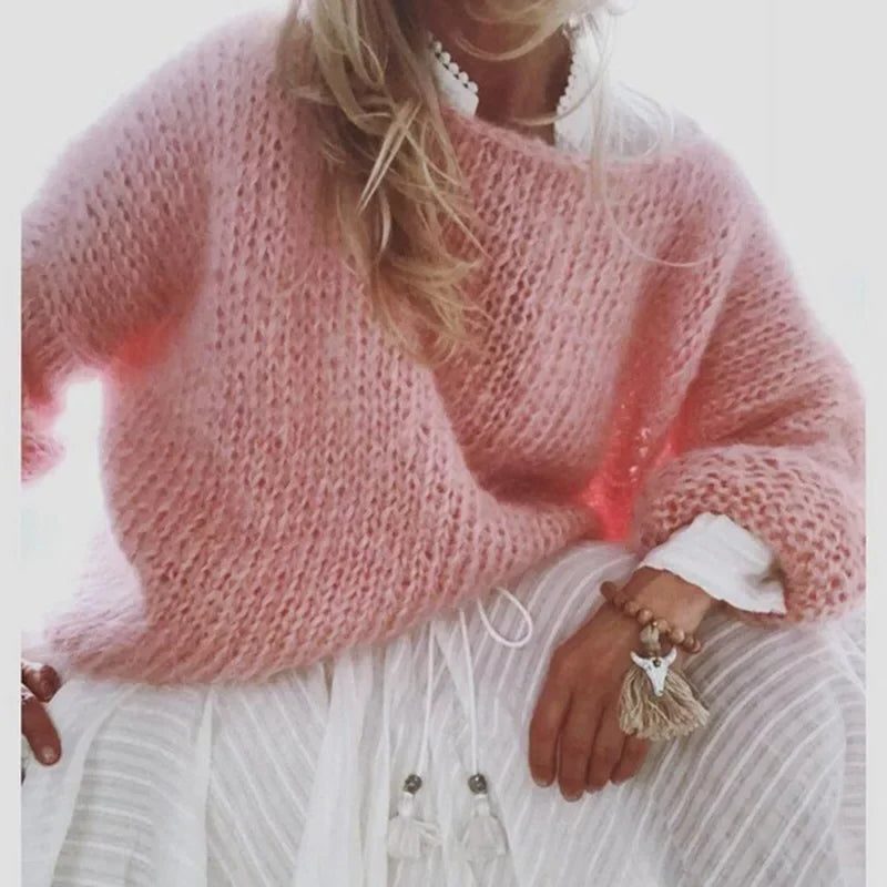 Women's Mohair Knit Oversized Sweater