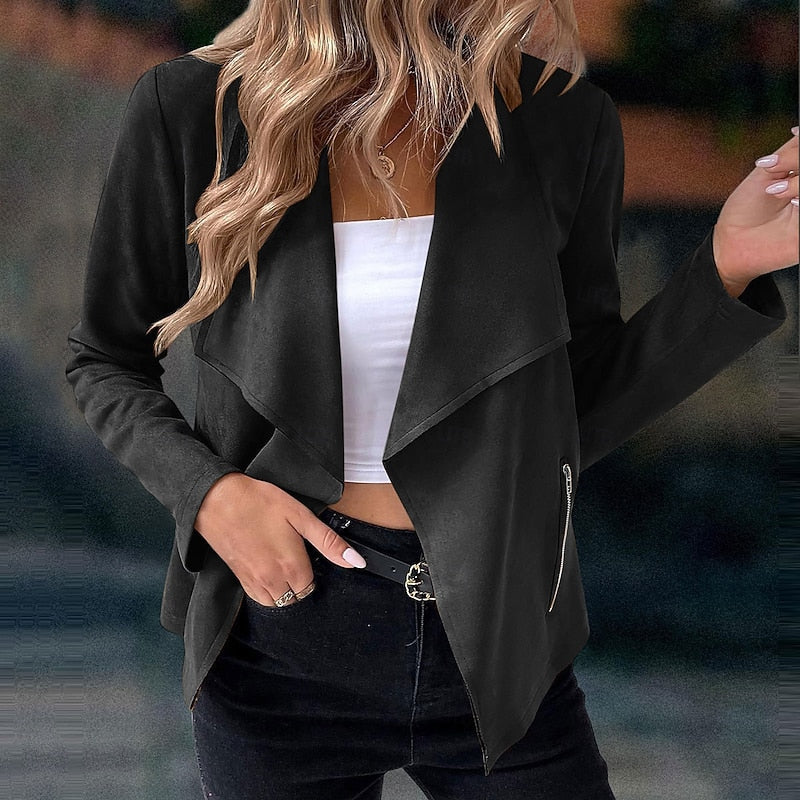 Women's Draped Open-Front Lightweight Jacket