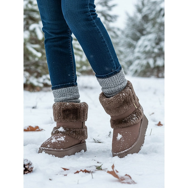 Women's Fur-Trimmed Ankle Boots