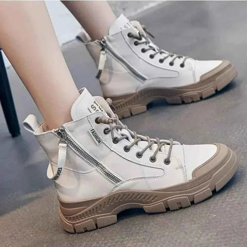 Women's High-Top Side-Zip Sneaker Boots