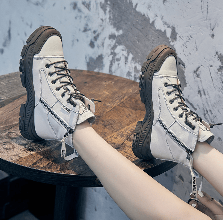 Women's High-Top Side-Zip Sneaker Boots