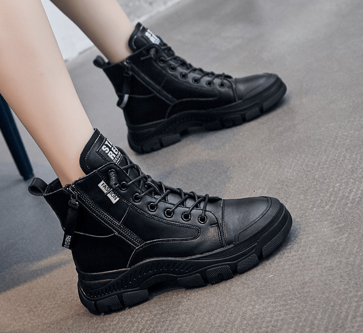 Women's High-Top Side-Zip Sneaker Boots