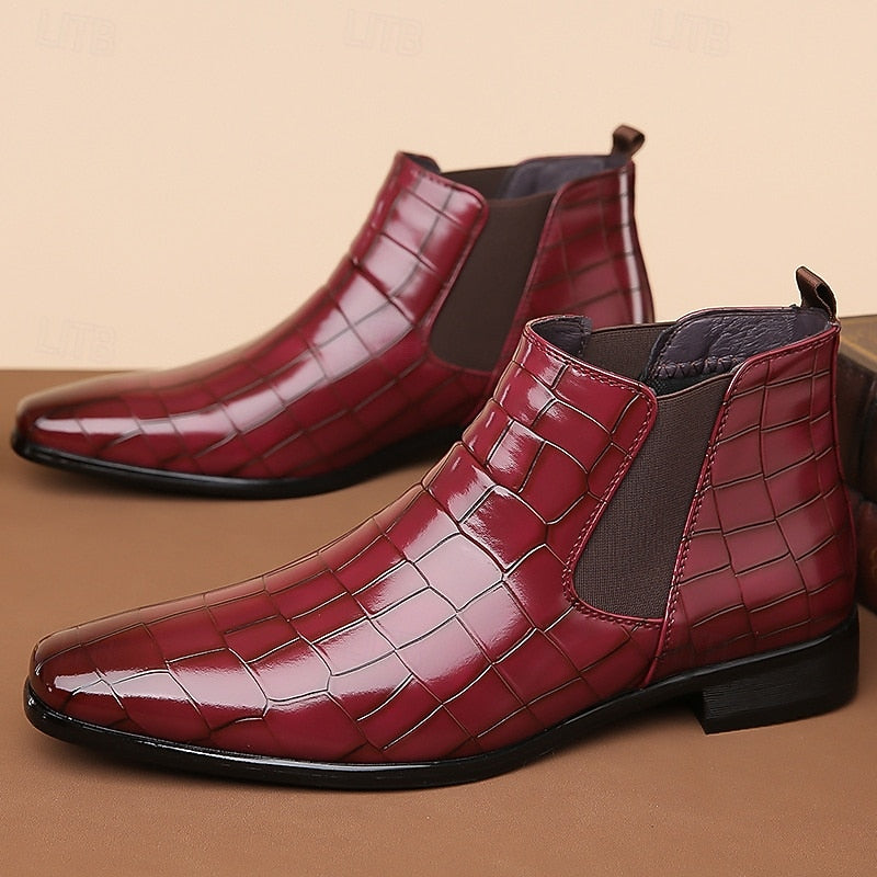 Men's Chelsea Ankle Boots with Stretch Side Panels