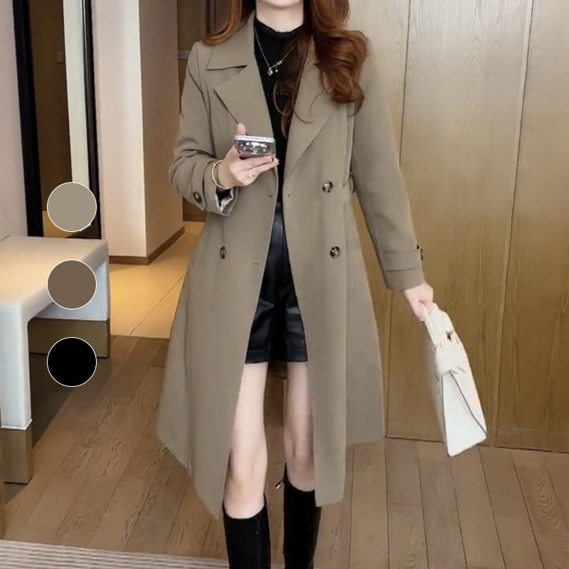 Women's Belted Tie-Waist Trench Coat