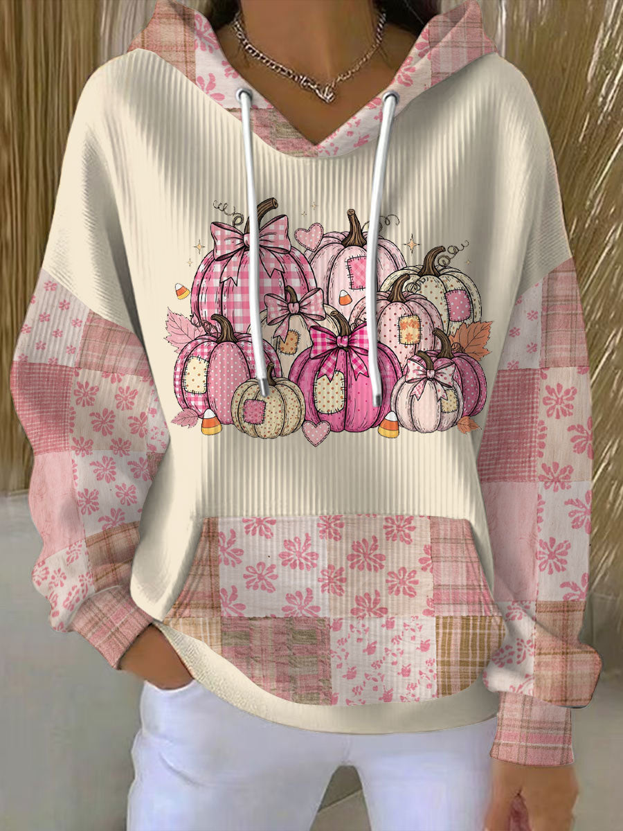 Women's Relaxed Fit Thanksgiving Pumpkin Hoodie