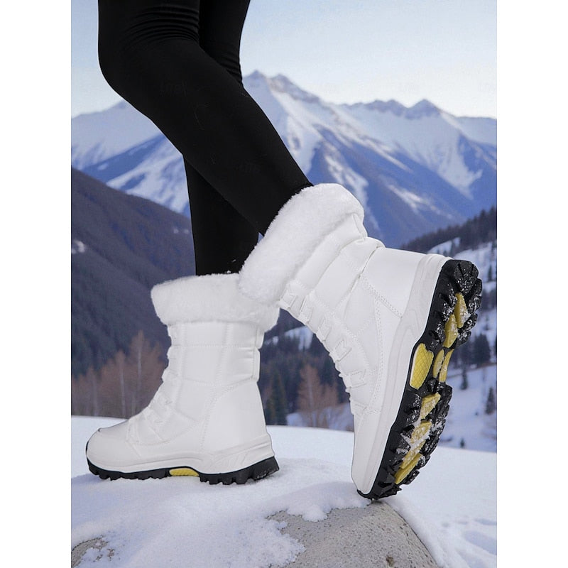 Women's Lace-Up Winter Boots with Grip Sole