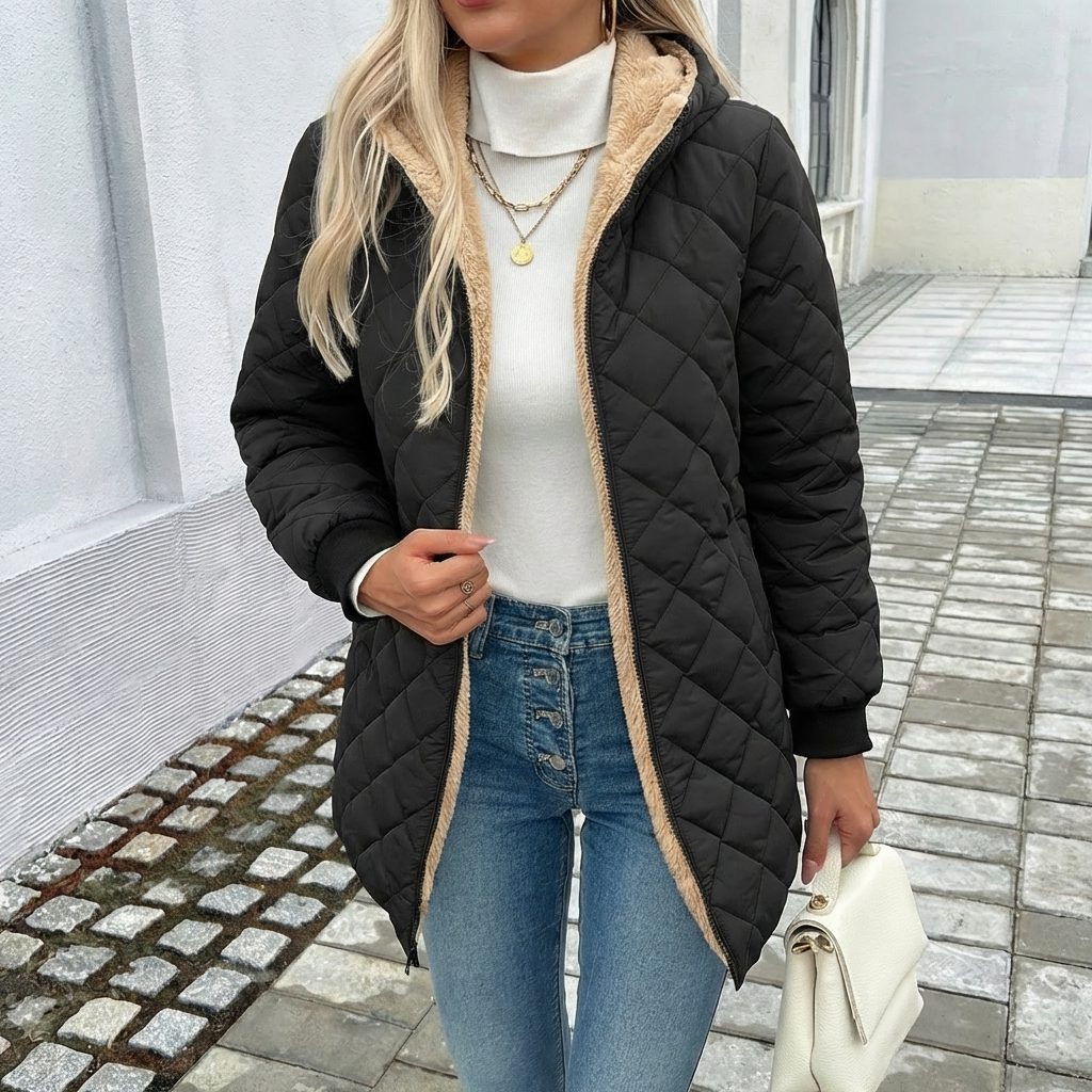 Women's Hooded Longline Puffer Coat