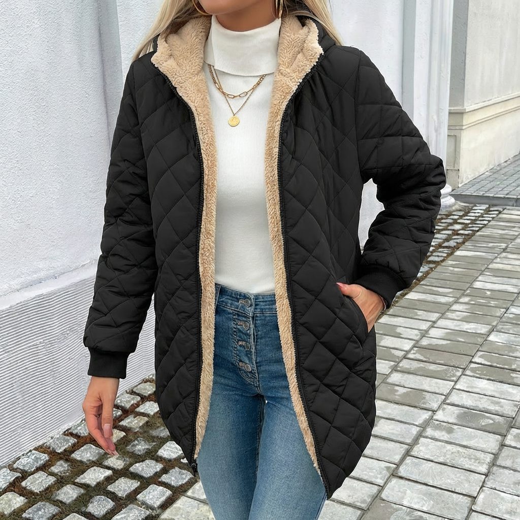 Women's Hooded Longline Puffer Coat