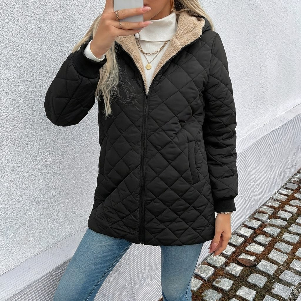 Women's Hooded Longline Puffer Coat