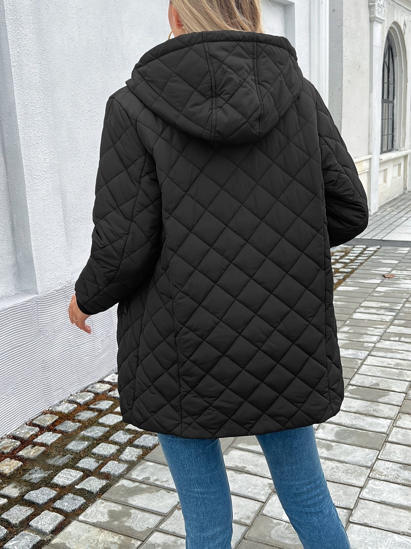Women's Hooded Longline Puffer Coat