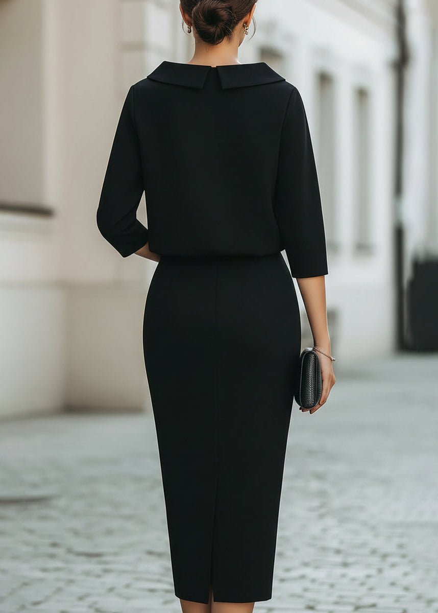 Women's Boat Neck Top Midi Skirt Set