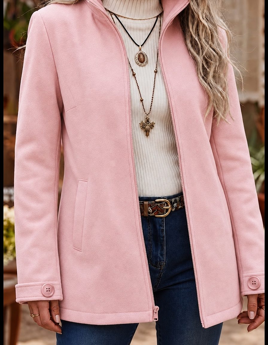 Women's Zip-Up Stand Collar Jacket