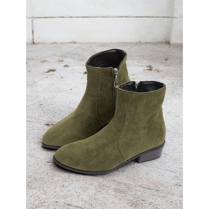 Women's Tailored Low Block Heel Ankle Boots