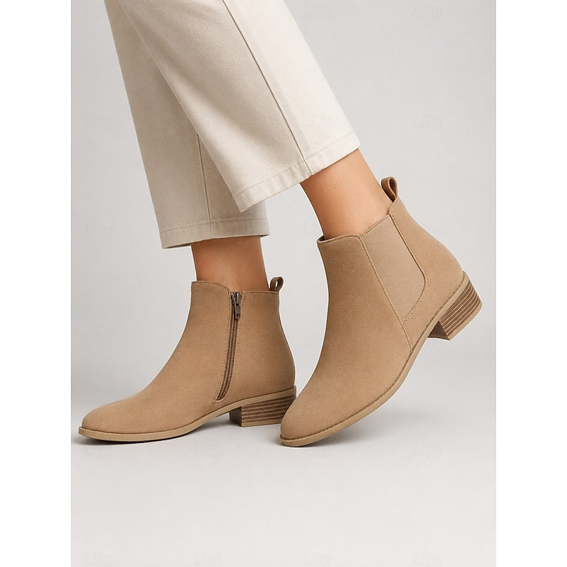 Women's Pointed-Toe Ankle Boots with Side Zip