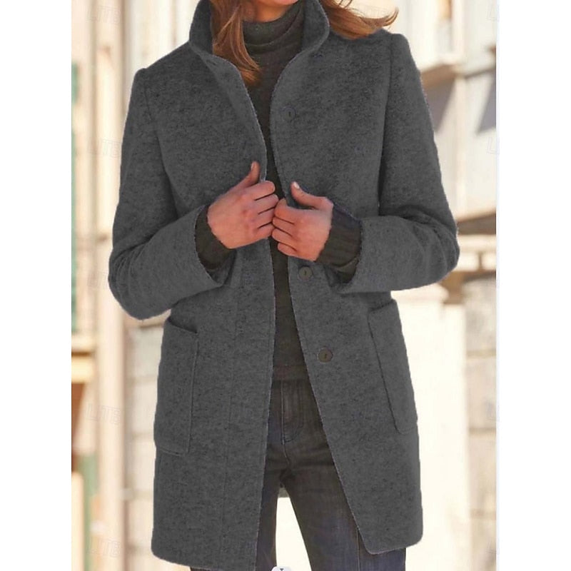 Women's Tailored Stand Collar Winter Coat