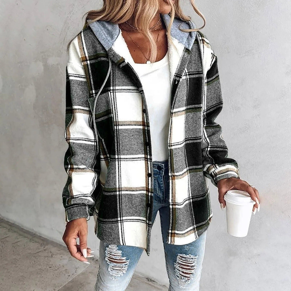 Women's Plaid Oversized Cardigan