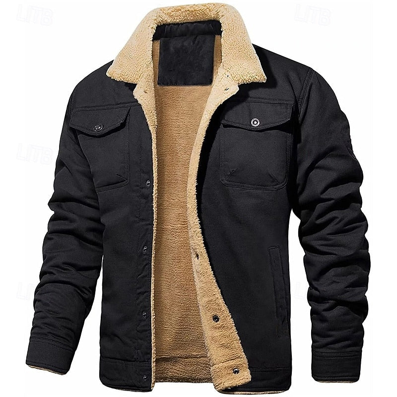 Women's Plush-Lined Button-Front Trucker Jacket