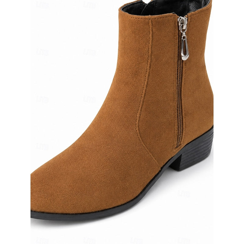 Women's Tailored Low Block Heel Ankle Boots