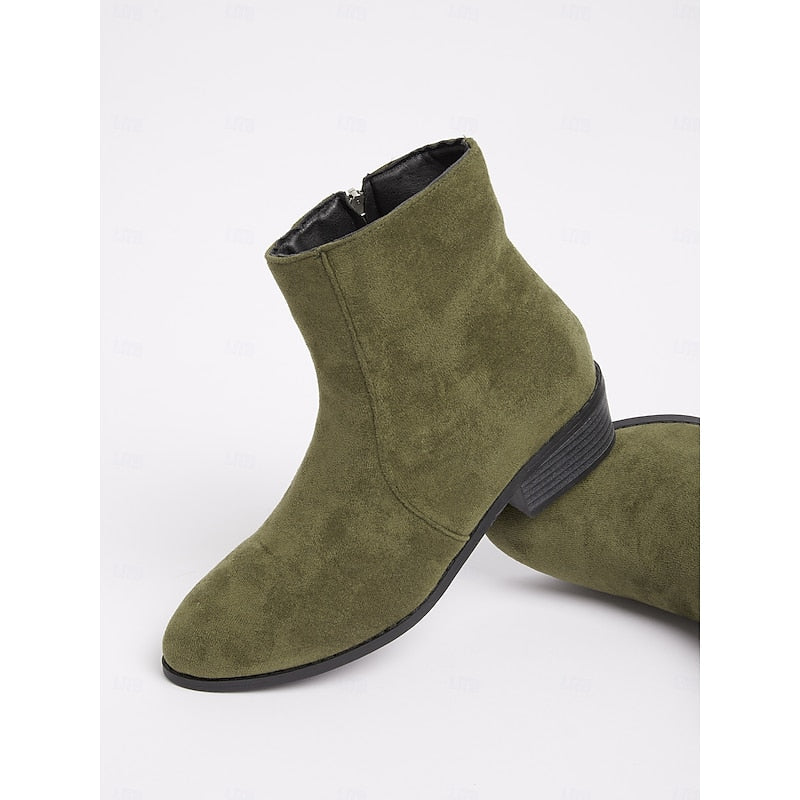 Women's Tailored Low Block Heel Ankle Boots