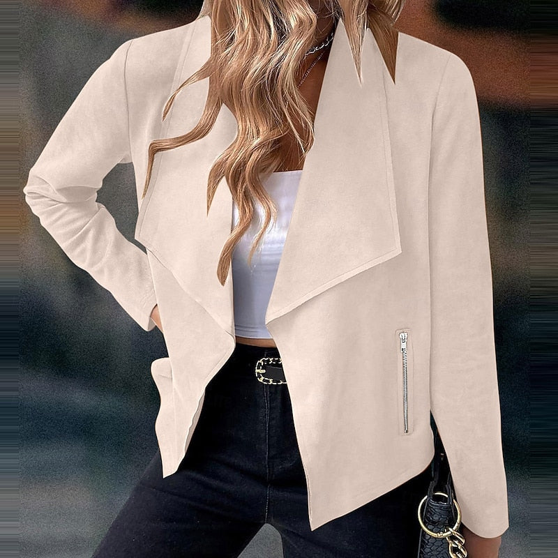 Women's Draped Open-Front Lightweight Jacket