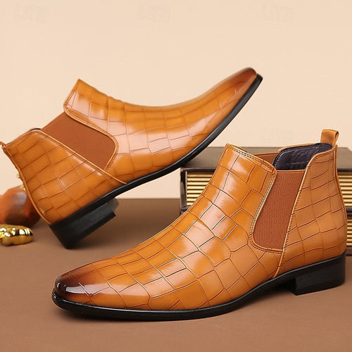 Men's Chelsea Ankle Boots with Stretch Side Panels