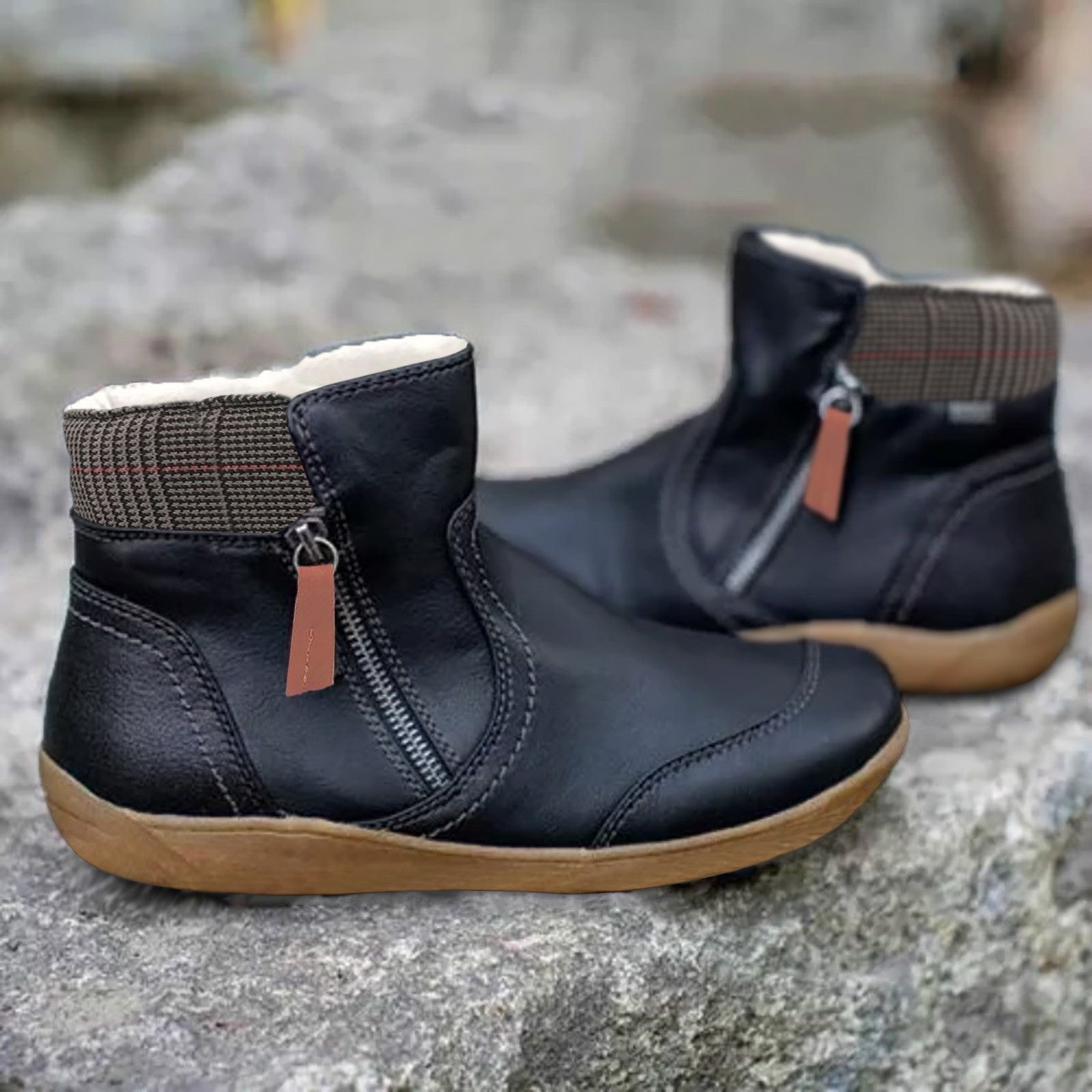 Women's Waterproof Side-Zip Ankle Boots