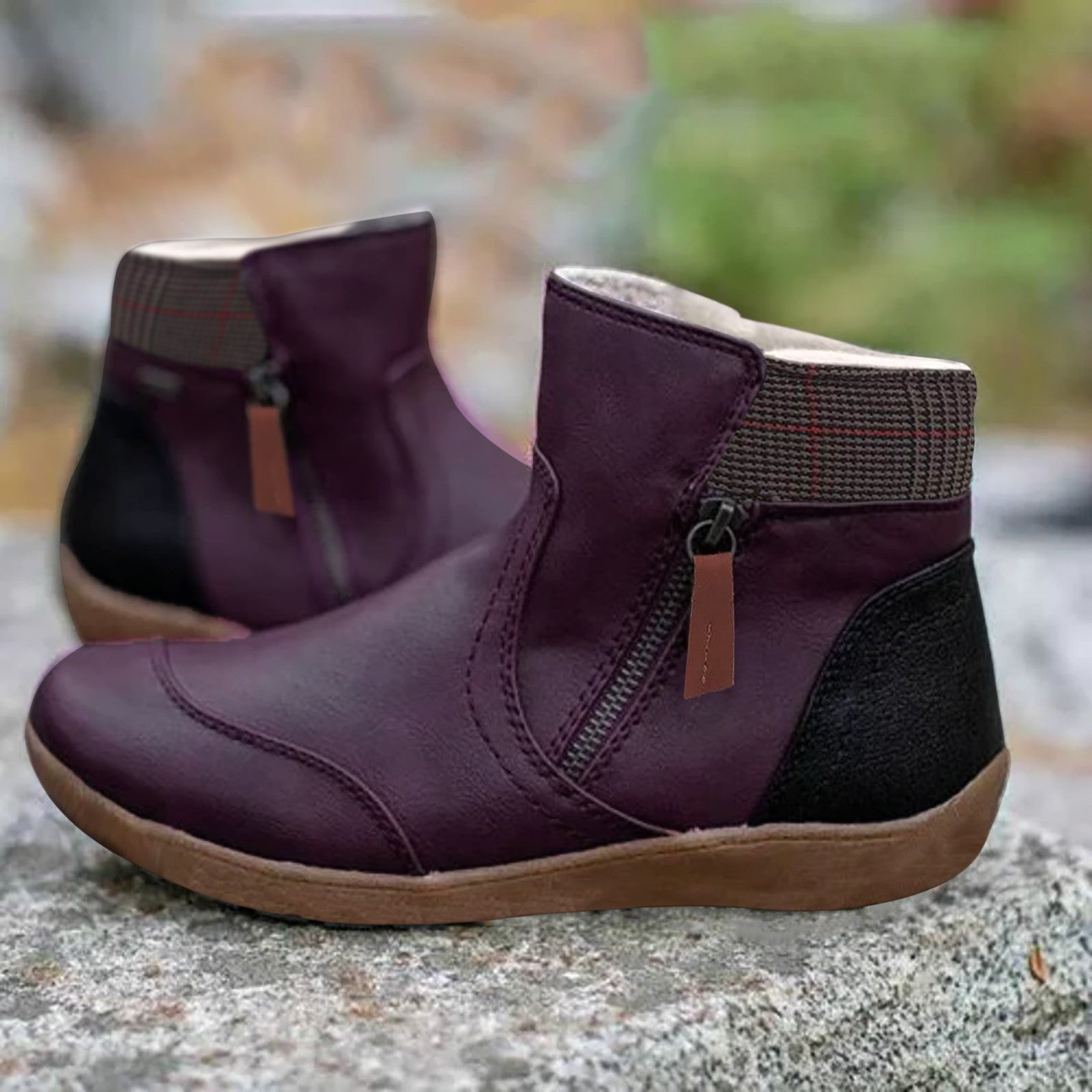 Women's Waterproof Side-Zip Ankle Boots