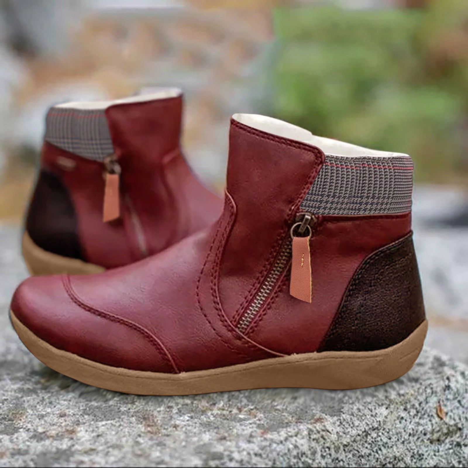 Women's Waterproof Side-Zip Ankle Boots