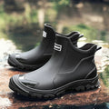 Women's Waterproof Chelsea Ankle Rain Boots - Black