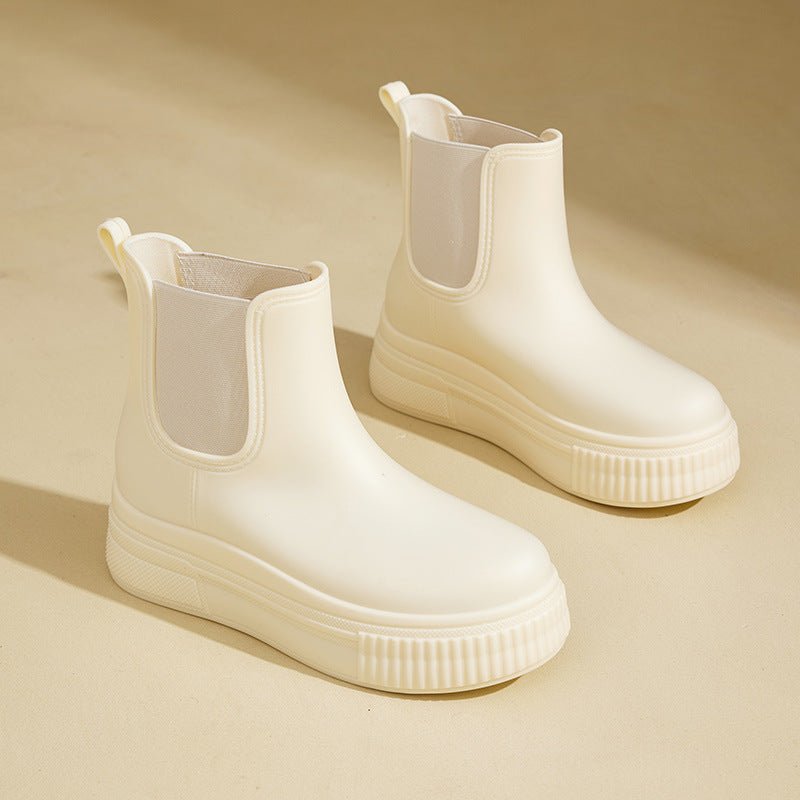 Women's Waterproof Platform Chelsea Rain Boots