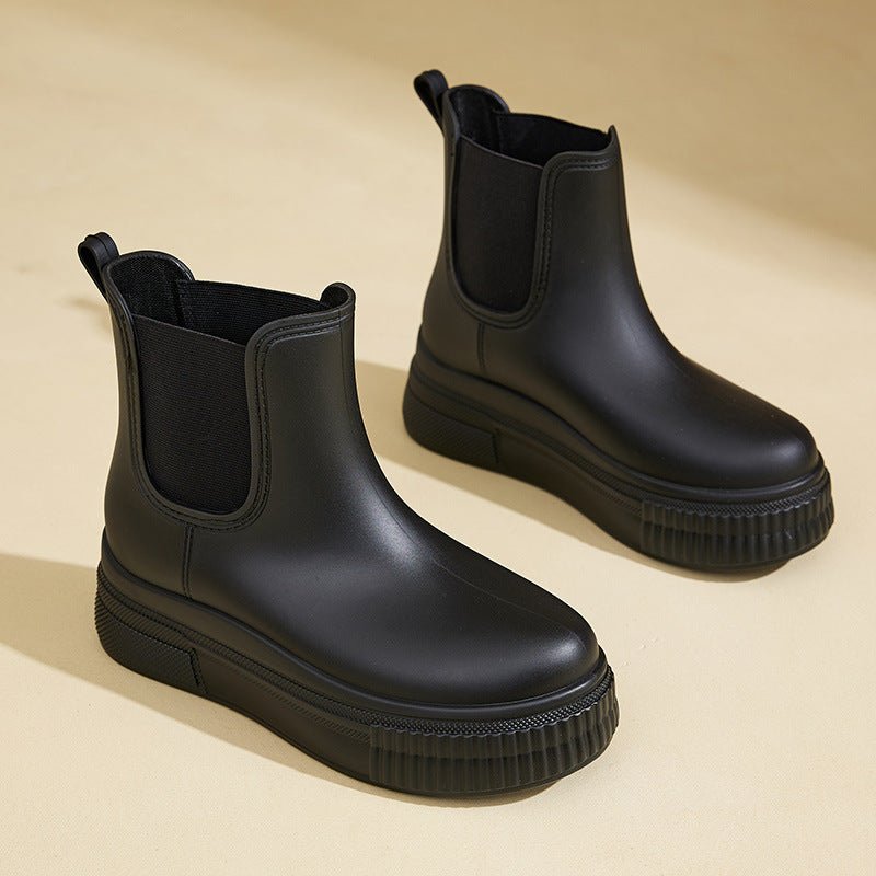 Women's Waterproof Platform Chelsea Rain Boots