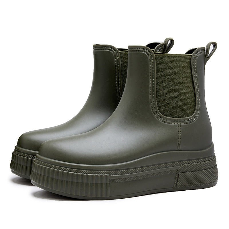 Women's Waterproof Platform Chelsea Rain Boots