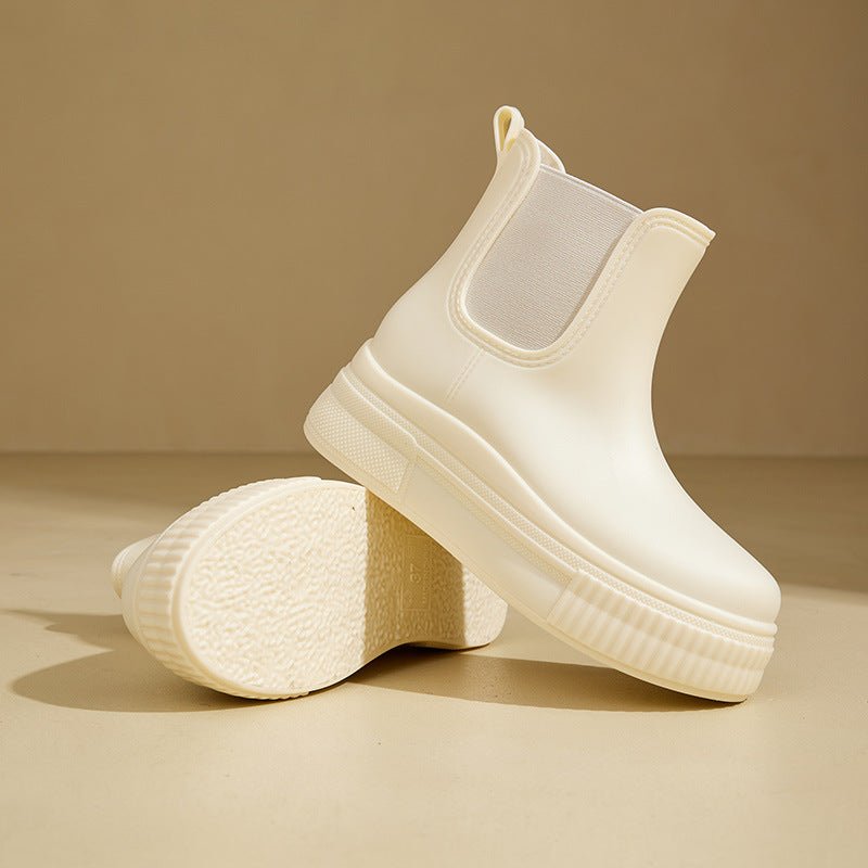 Women's Waterproof Platform Chelsea Rain Boots