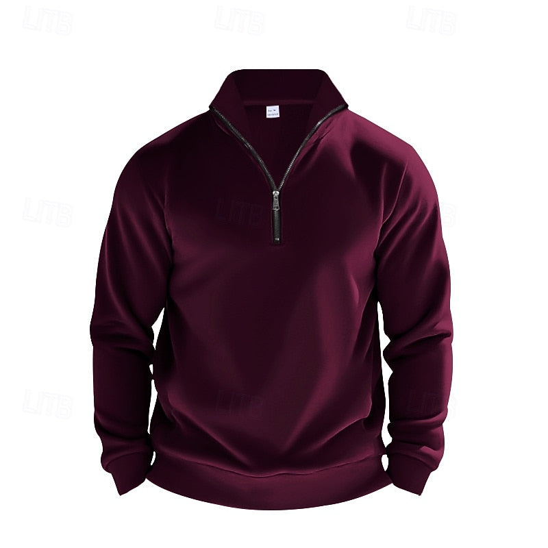 Women's Classic Quarter-Zip Relaxed Pullover Sweatshirt